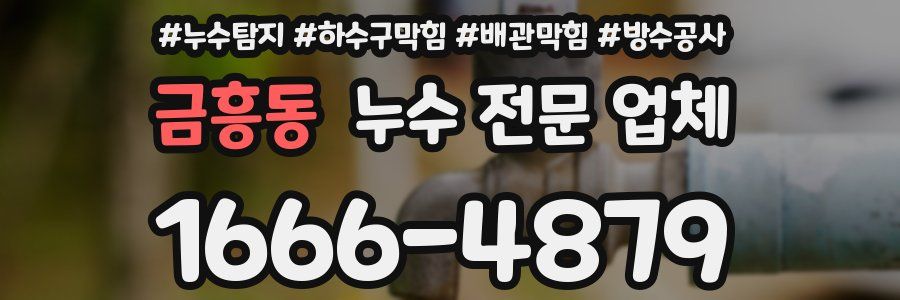 금흥동 누수 전문 업체