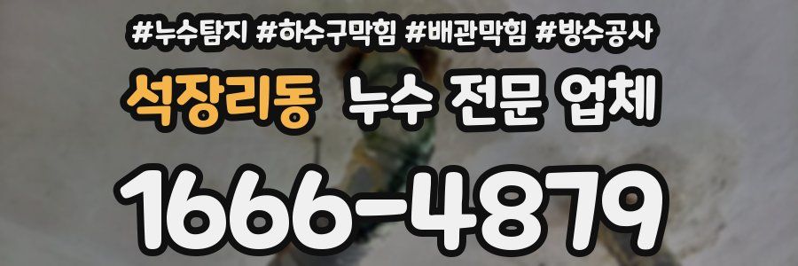 석장리동 누수 전문 업체