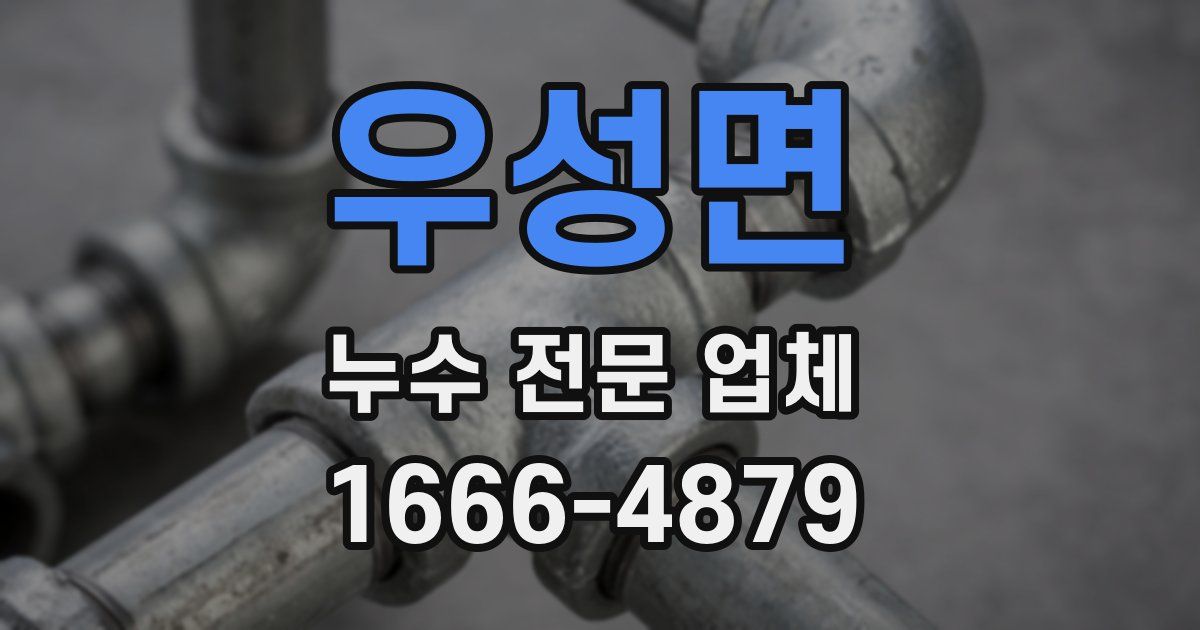 우성면 누수 전문 업체