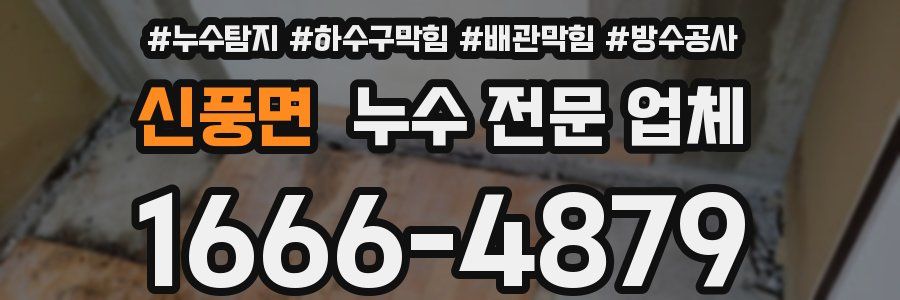 신풍면 누수 전문 업체