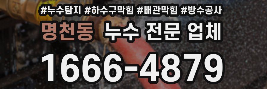 명천동 누수 전문 업체