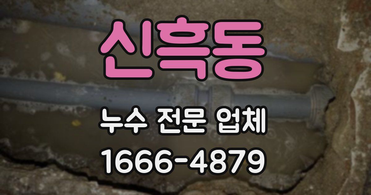 신흑동 누수 전문 업체
