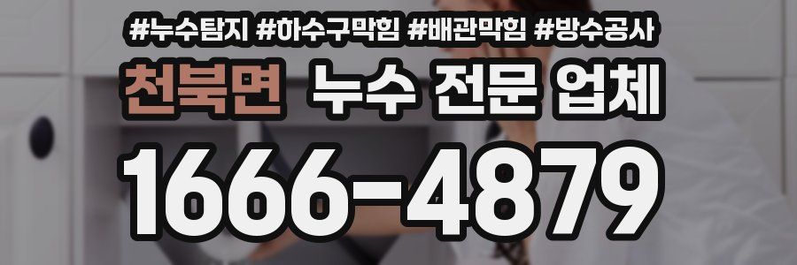 천북면 누수 전문 업체