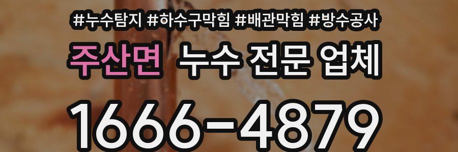 주산면 누수 전문 업체
