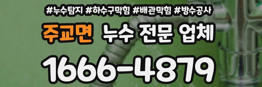 주교면 누수 전문 업체