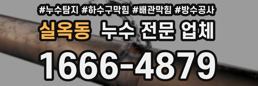 실옥동 누수 전문 업체