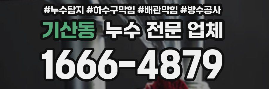 기산동 누수 전문 업체