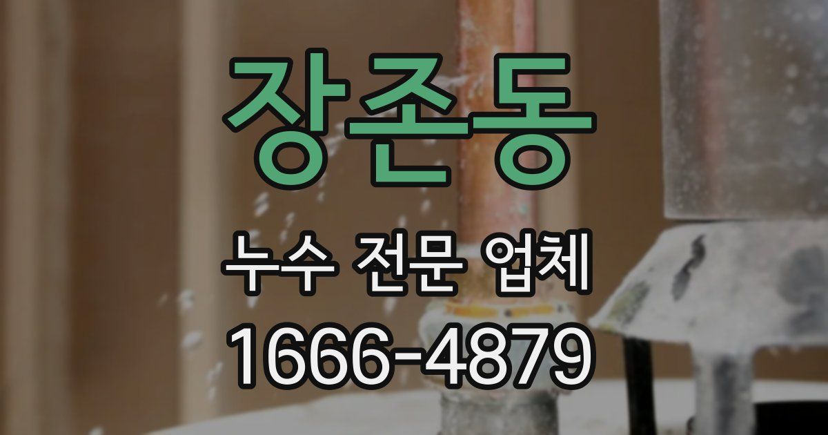 장존동 누수 전문 업체