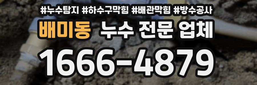 배미동 누수 전문 업체