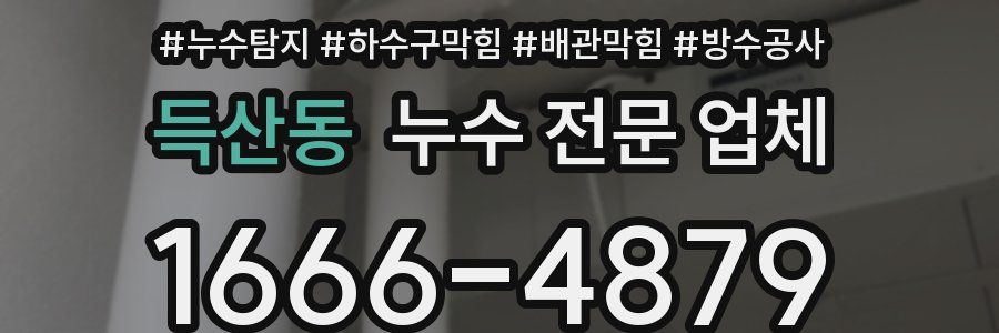 득산동 누수 전문 업체