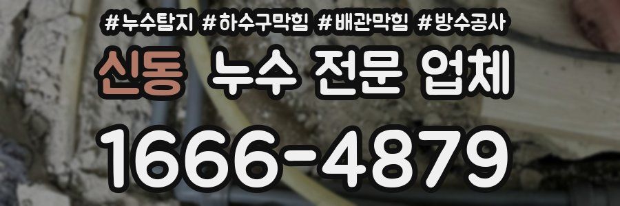 신동 누수 전문 업체