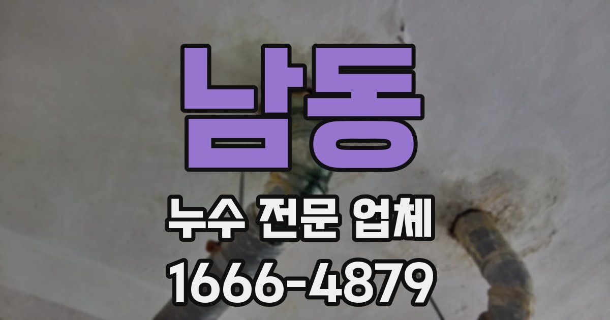 남동 누수 전문 업체