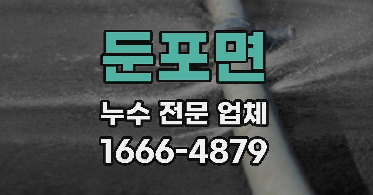 둔포면 누수 전문 업체