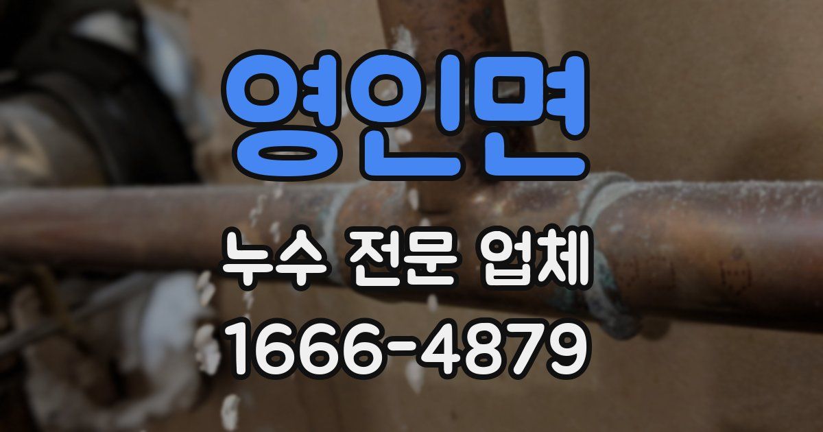 영인면 누수 전문 업체