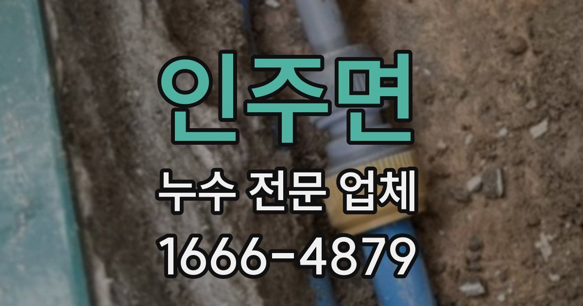 인주면 누수 전문 업체