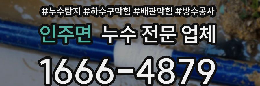 인주면 누수 전문 업체