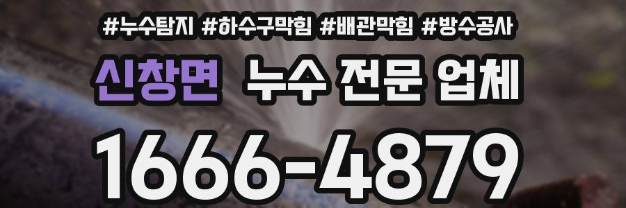 신창면 누수 전문 업체