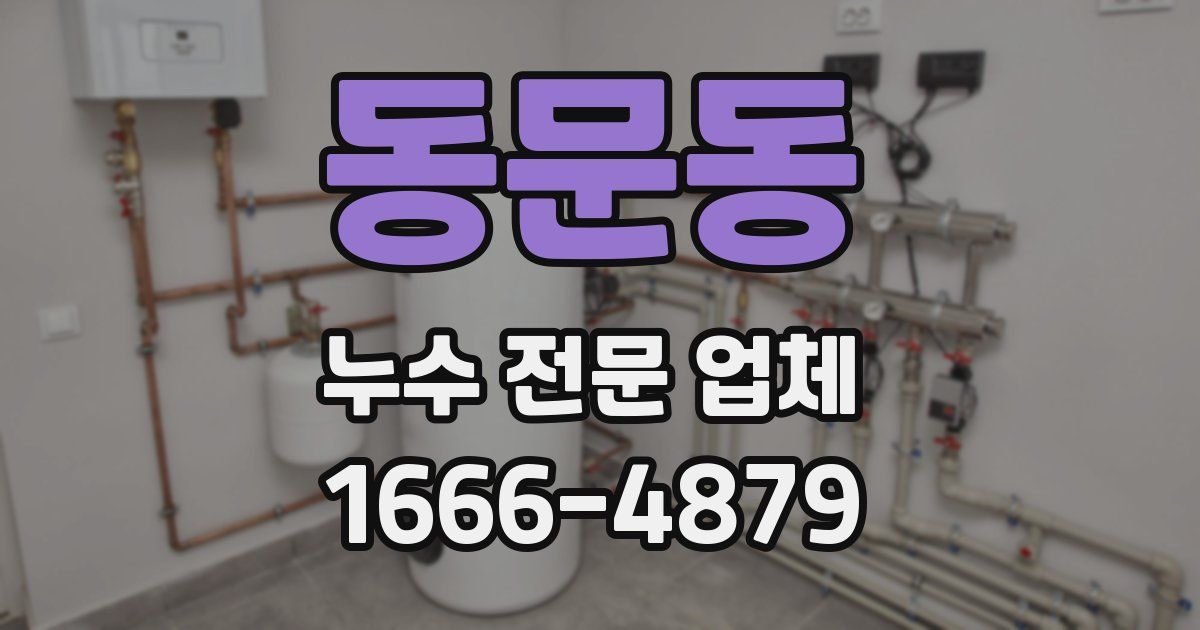 동문동 누수 전문 업체
