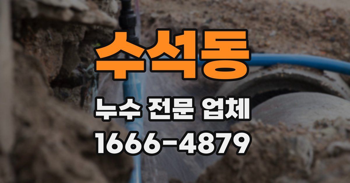 수석동 누수 전문 업체