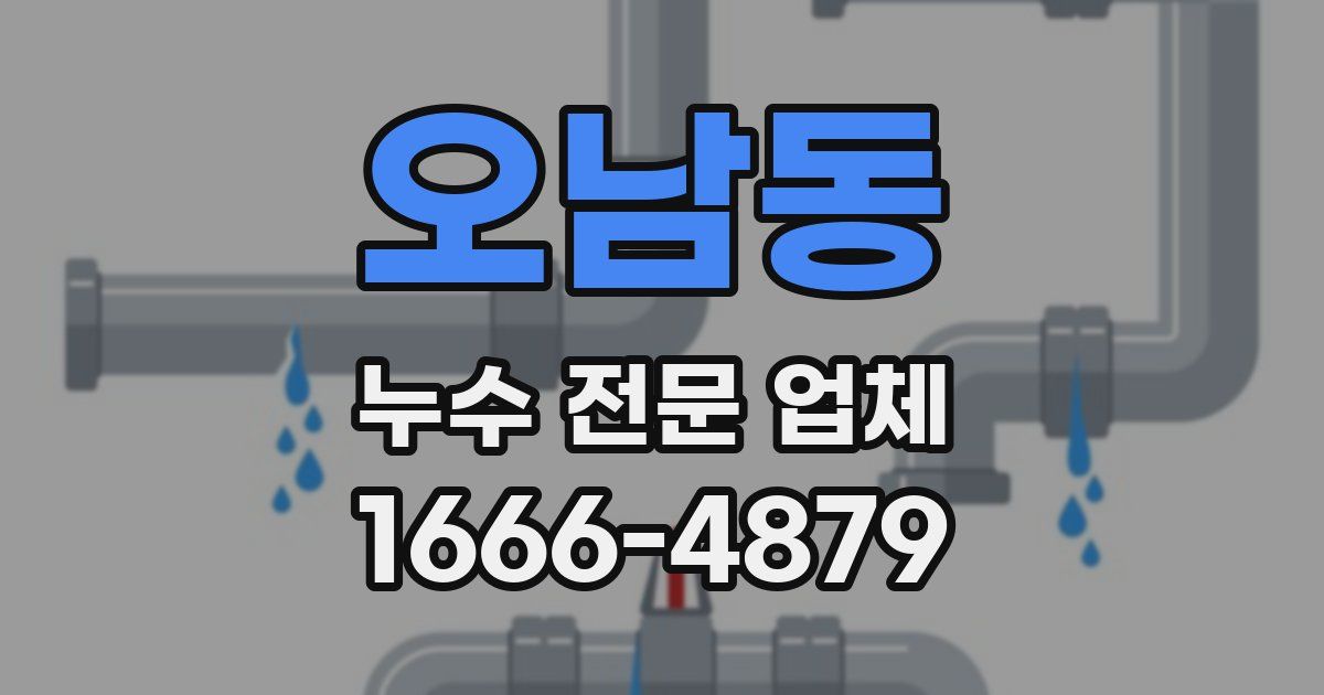 오남동 누수 전문 업체