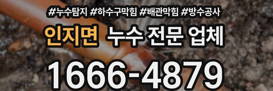 인지면 누수 전문 업체