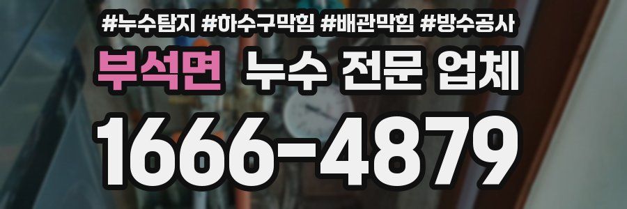 부석면 누수 전문 업체