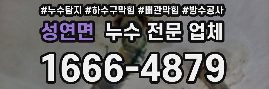 성연면 누수 전문 업체