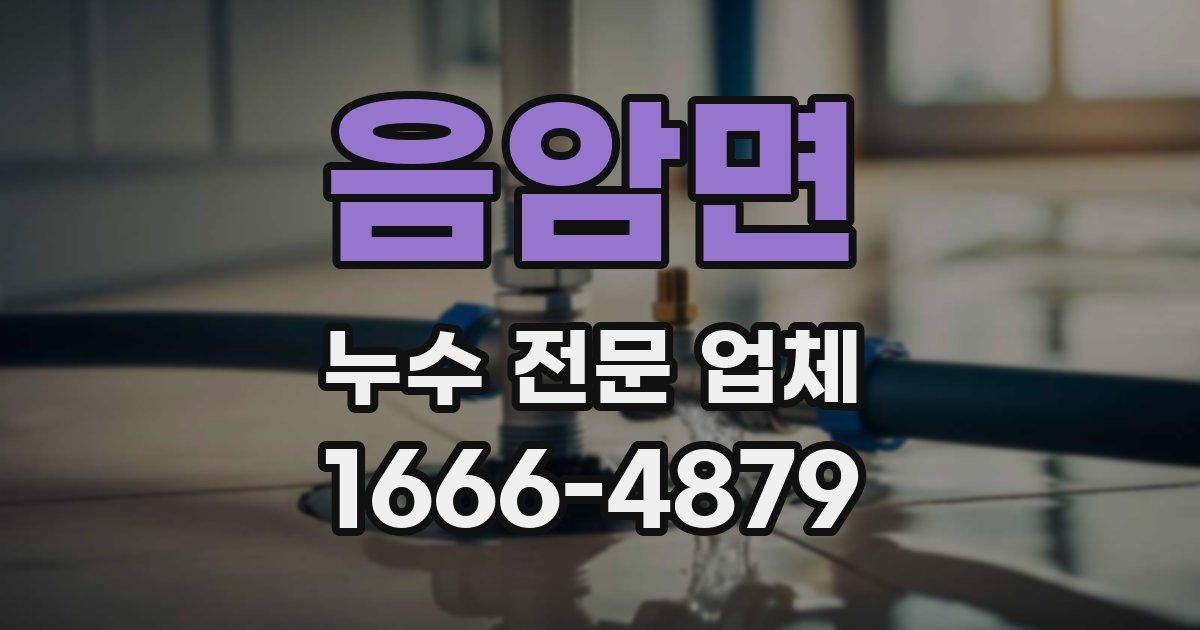 음암면 누수 전문 업체