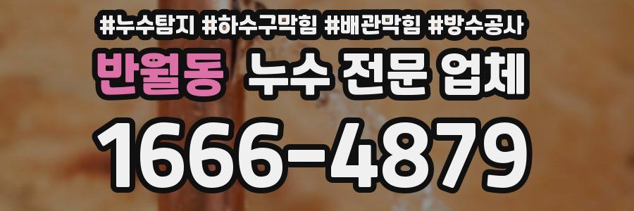 반월동 누수 전문 업체