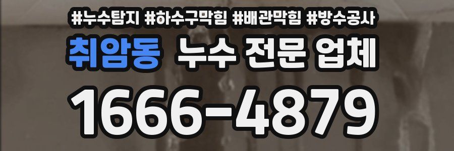 취암동 누수 전문 업체