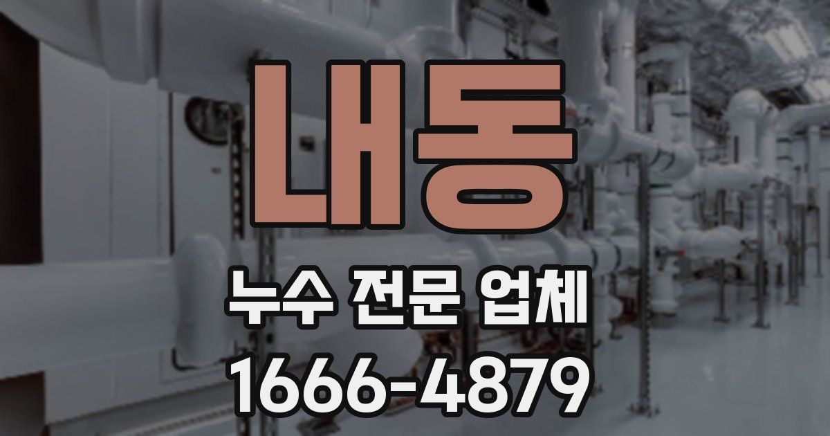 내동 누수 전문 업체