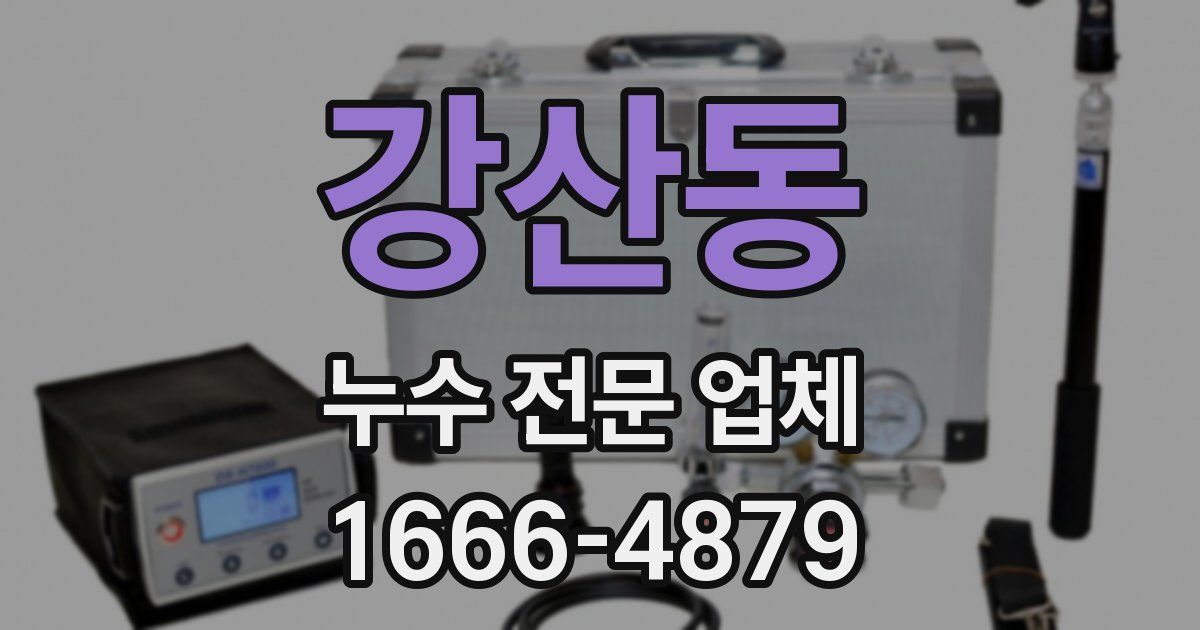 강산동 누수 전문 업체