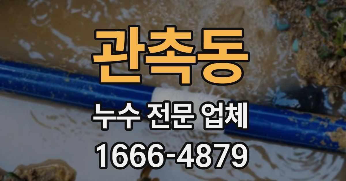 관촉동 누수 전문 업체