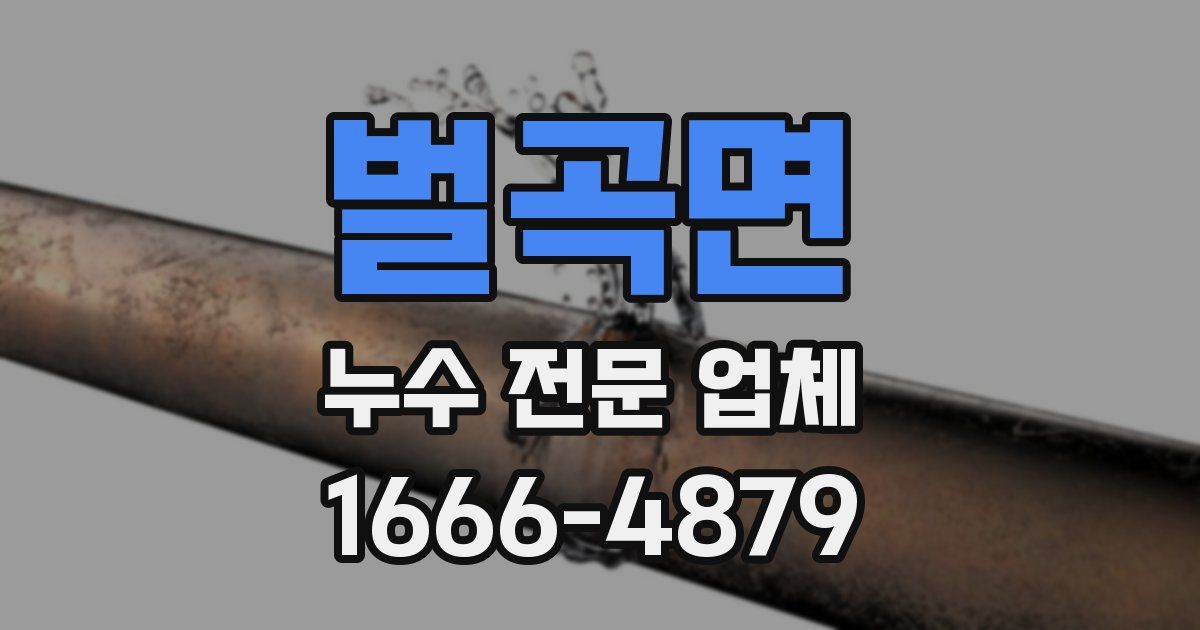 벌곡면 누수 전문 업체