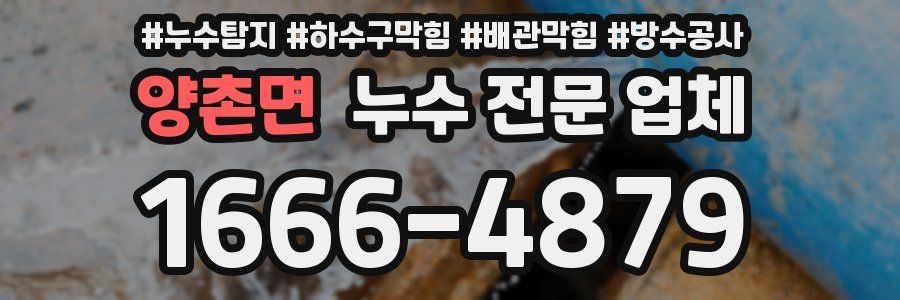 양촌면 누수 전문 업체