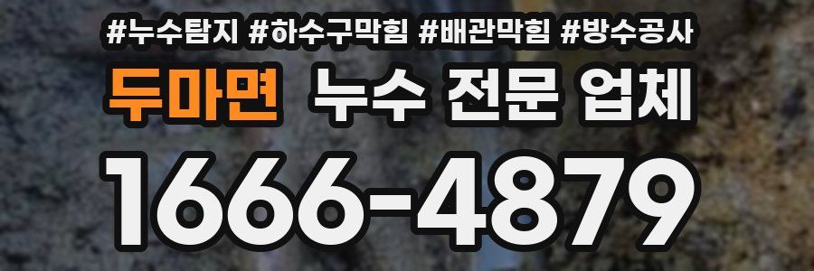 두마면 누수 전문 업체