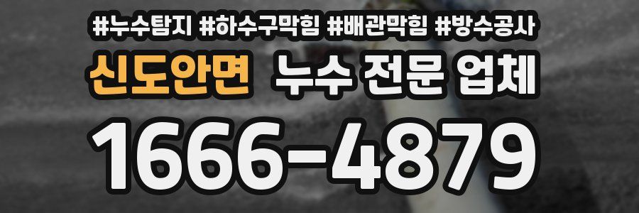 신도안면 누수 전문 업체