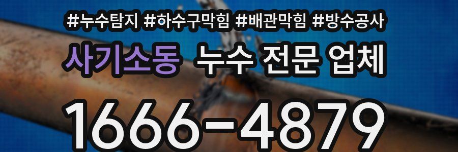 사기소동 누수 전문 업체