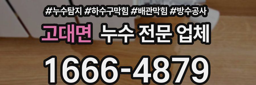 고대면 누수 전문 업체