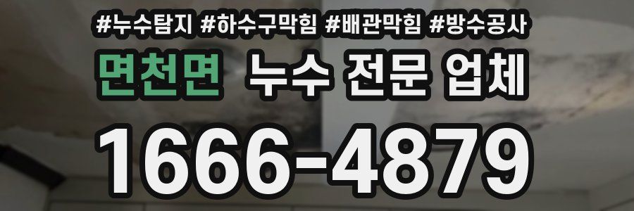 면천면 누수 전문 업체
