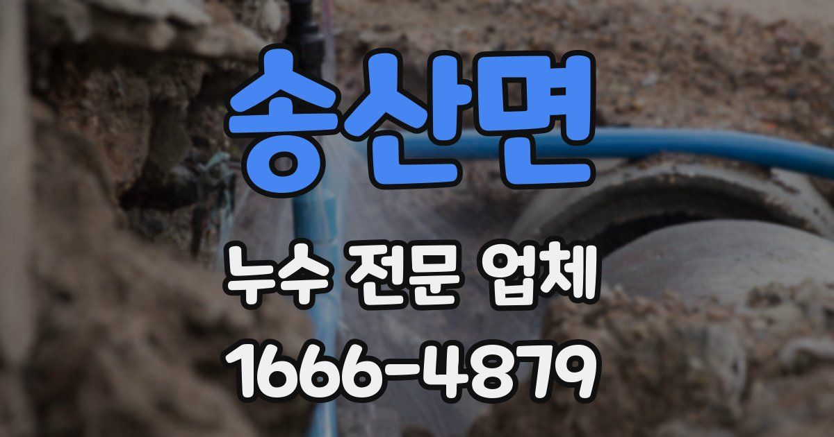 송산면 누수 전문 업체