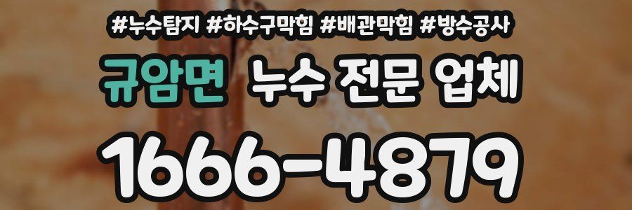 규암면 누수 전문 업체