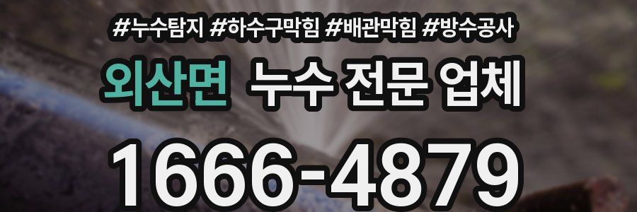 외산면 누수 전문 업체