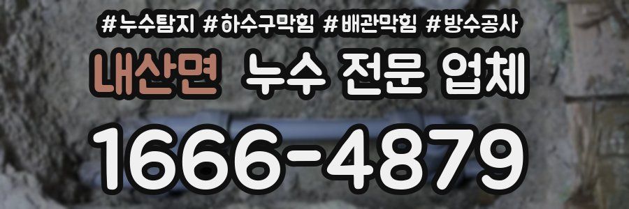 내산면 누수 전문 업체