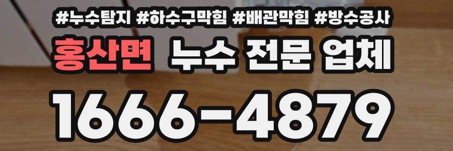홍산면 누수 전문 업체
