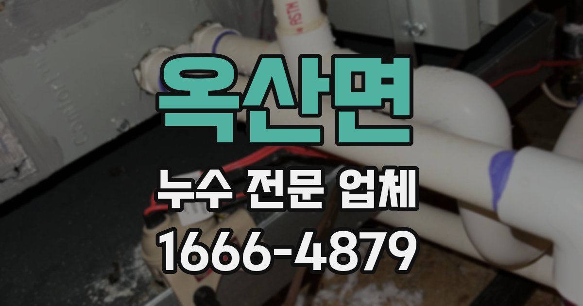 옥산면 누수 전문 업체