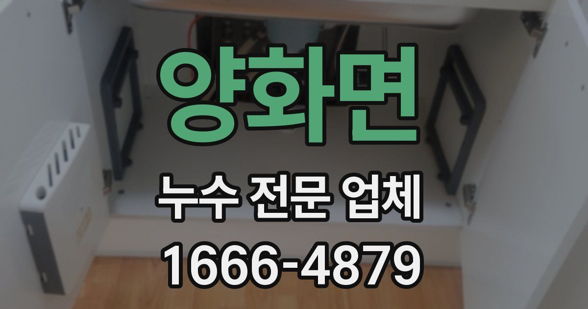 양화면 누수 전문 업체