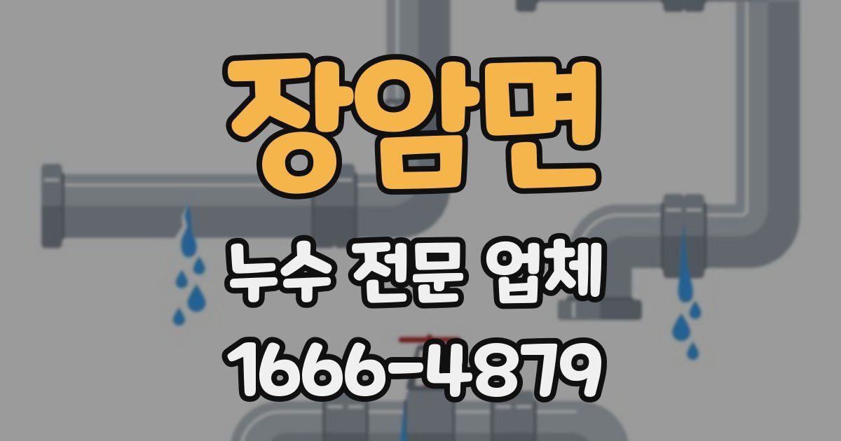 장암면 누수 전문 업체