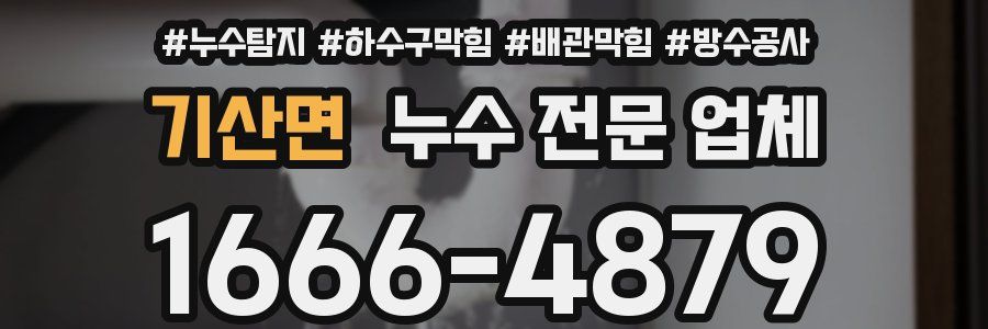 기산면 누수 전문 업체
