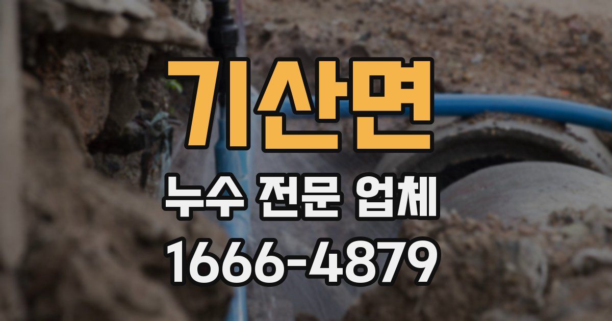 기산면 누수 전문 업체